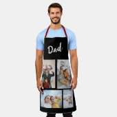 孫カスタム親のパパ母ギフト用の写真エプロン エプロン (着用した状態)