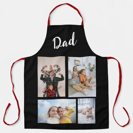 孫カスタム親のパパ母ギフト用の写真エプロン エプロン (正面)
