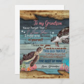 孫ギフト |祖父から孫への手紙 招待状 (正面/裏面)