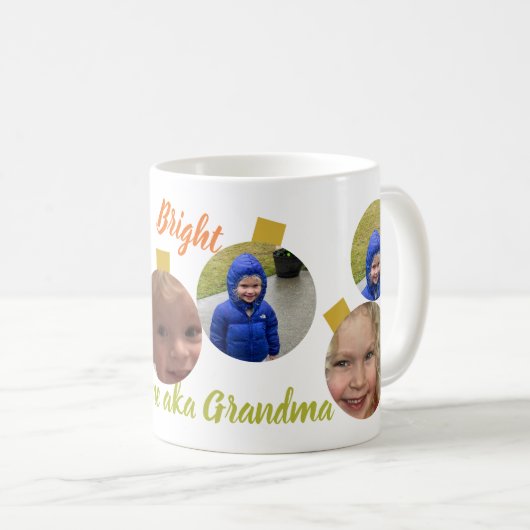 孫クリスマスオーナメントフォト コーヒーマグカップ (正面右)