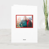 孫クリスマスカードサンタリストと写真 シーズンカード (裏面)