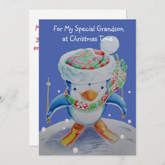 孫クリスマスグリーティングカード シーズンカード (正面/裏面)