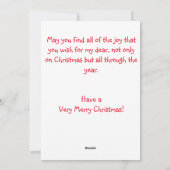 孫クリスマスグリーティングカード シーズンカード (裏面)