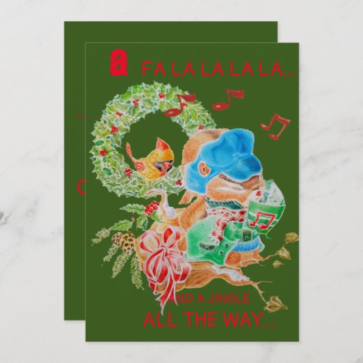 孫クリスマスグリーティングカード シーズンカード (正面/裏面)