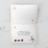 孫クリスマスサンタ雪だるまルドルフCard カード (内部)