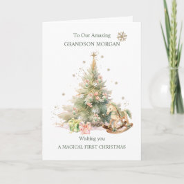 孫クリスマスツリーロッキングウズナツクラッカー カード