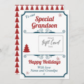 孫クリスマスホリデーギフトカードホルダー (正面/裏面)