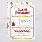 孫クリスマスホリデーギフトカードホルダー (正面/裏面)