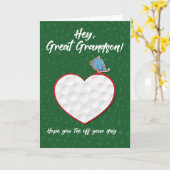 孫ゴルフス素晴らしポーツハートバレンタインプレティーン カード (黄色い花)