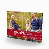 孫タイポグラフィ赤Keepsakeフォトブロック フォトブロック (右)