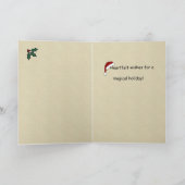 孫テディベアーウィングハッピーホリデー カード (内部)