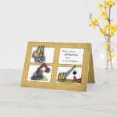 孫トラックこんにちは カード (黄色い花)