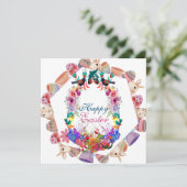 孫ハッピーイースターエッグバニーフレームバードフローラ シーズンカード (スタンド正面)