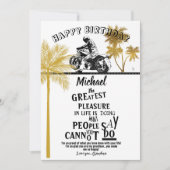 孫ハッピーバースデーバイク誇りを持った 招待状 (正面)