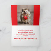 孫ハリネズミのバレンタインカード サンキューカード (内部)