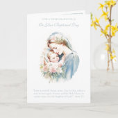 孫バプテスマ《キリスト教》洗礼式や命名式祖父母 カード (黄色い花)