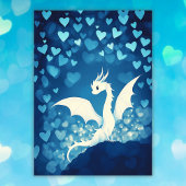 孫バレンタインデーのかわいいホワイトドラゴン カード