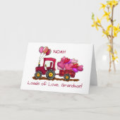 孫バレンタイン愛とハートのロード カード (黄色い花)