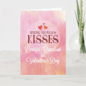 孫バレンタイン送信ハグとキス カード (正面)