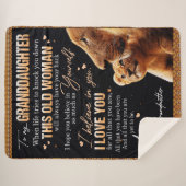 孫パーソナライズされたから孫娘への手紙 シェルパブランケット (正面(横))