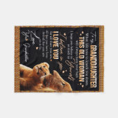 孫パーソナライズされたから孫娘への手紙 フリースブランケット (正面(横))