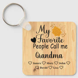 孫パーソナライズされたの名前のおばあちゃん キーホルダー