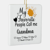 孫パーソナライズされたの名前のおばあちゃん セラミックオーナメント (右)