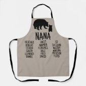 孫パーソナライズされたの名前を持つギフトNana Bear エプロン (正面)