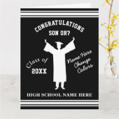 孫パーソナライズされたまたは孫の卒業カード カード (黄色い花)