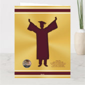 孫パーソナライズされたまたは孫の卒業カード カード (裏面)