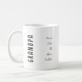 孫パーソナライズされた名のおじいちゃんマグ コーヒーマグカップ (左)