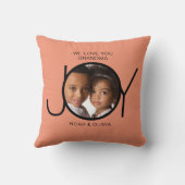 孫パーソナライズされた名写真おばあちゃん クッション (裏面)