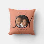 孫パーソナライズされた名写真おばあちゃん クッション (正面)