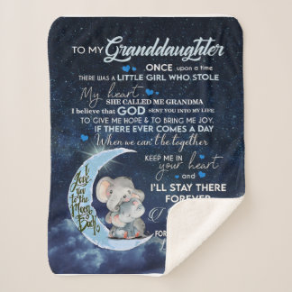 孫パーソナライズされた娘に手紙を シェルパブランケット
