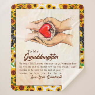 孫パーソナライズされた娘に手紙を シェルパブランケット