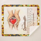 孫パーソナライズされた娘に手紙を シェルパブランケット (正面(横))