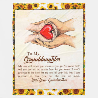 孫パーソナライズされた娘に手紙を フリースブランケット