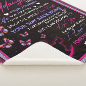 孫パーソナライズされた娘に毛虫 シェルパブランケット (3/4)