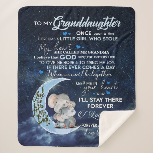 孫パーソナライズされた娘に シェルパブランケット (正面)