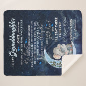 孫パーソナライズされた娘に シェルパブランケット (正面(横))