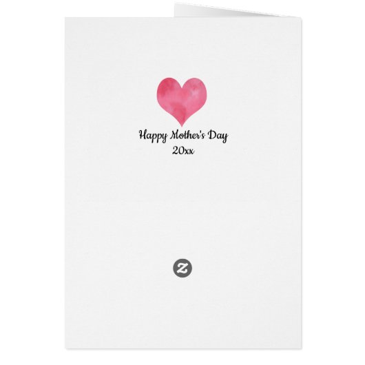 孫パーソナライズされた娘の母の日 (裏面)