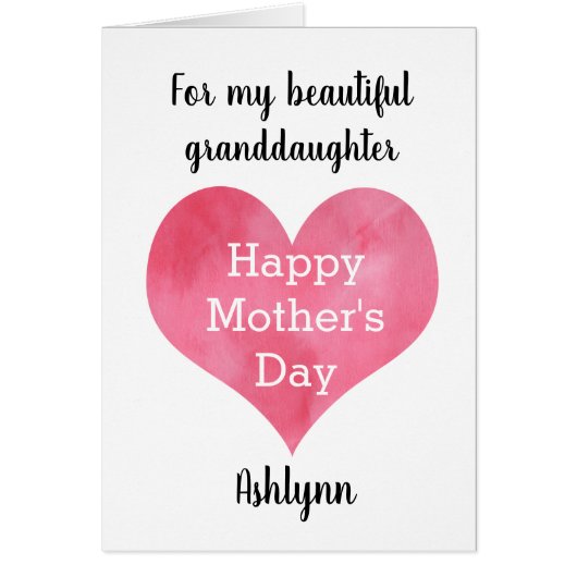 孫パーソナライズされた娘の母の日 (正面)