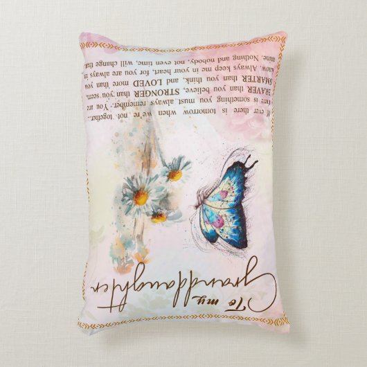 孫パーソナライズされた娘への手紙 アクセントクッション (正面(垂直))