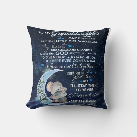 孫パーソナライズされた娘への手紙 クッション (正面)