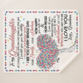 孫パーソナライズされた娘への手紙 シェルパブランケット (正面(横))