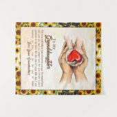 孫パーソナライズされた娘への手紙 タペストリー (正面(横))