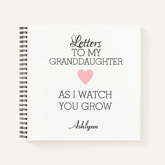 孫パーソナライズされた娘への手紙 ノートブック (正面)