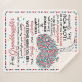 孫パーソナライズされた娘宛の手紙 シェルパブランケット (正面(横))