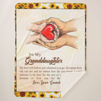 孫パーソナライズされた娘宛の手紙 シェルパブランケット