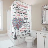 孫パーソナライズされた娘宛の手紙 シャワーカーテン (インサイチュ)